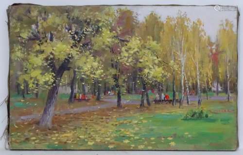 Leonid Nikolayevich Sheludko, late XX, Ukrainian / Russian School, Oil on canvas, 'Autumn',