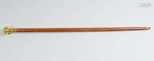 Walking stick with compass, fruit wood lacquered s…