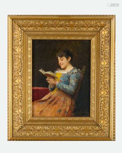 Adriano Cecchi (1850 1936) attributed, Young girl …