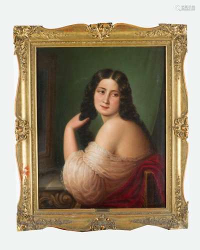 Italian Artist early 19th Century, girl in front o…