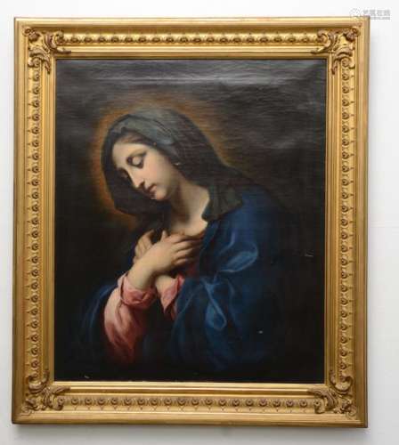 Carlo Dolci (1616 1686) school, Praying Madonna; o…