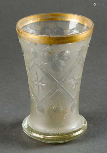 Biedermeier Glass Baker, cilindircal round shape w…