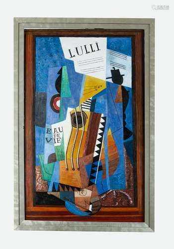 Cubist artist 20th Century, still life with notes …