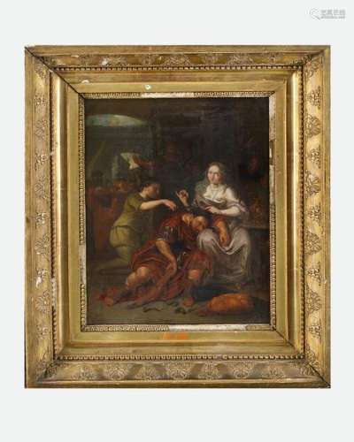 Dutch artist around 1700, Samson and Delilah; oil …