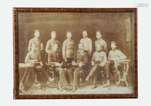 Austrian photography of ten officers in uniform in…