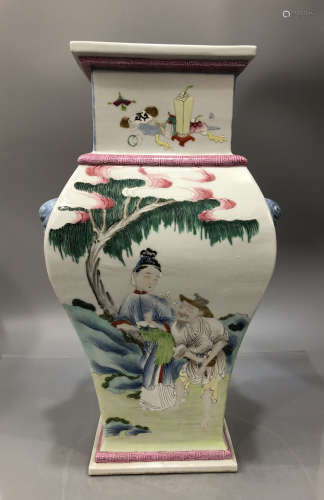 A Famille Verte Vase Qianlong Period