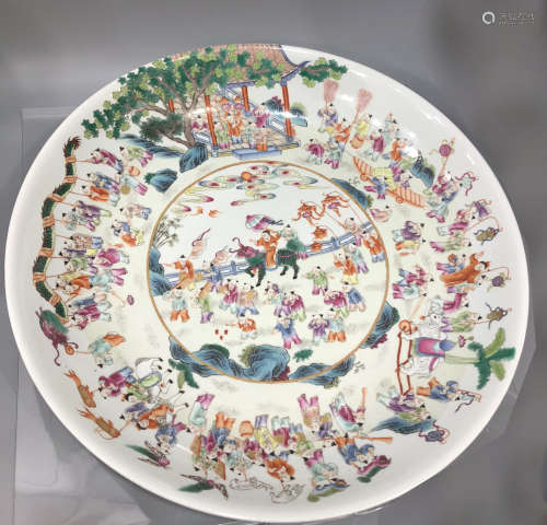 A Famille Rose Plate Qianlong Period