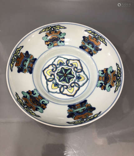 A Doucai Plate Qianlong Perios