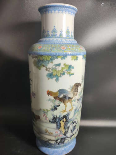 A Famille Rose Vase Republic Period