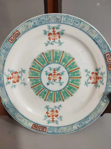 A Duucai Plate Guangxu Period