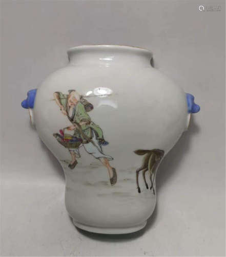 A Famille Rose Wall Vase Qianlong Period