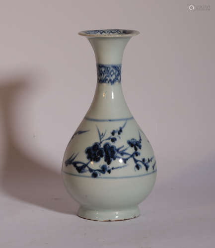 A Blue and White Yuhuchunping Yuan Dynasty or Later