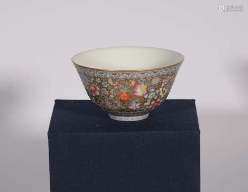 A Famille Rose Gilt Bowl Qianlong Period