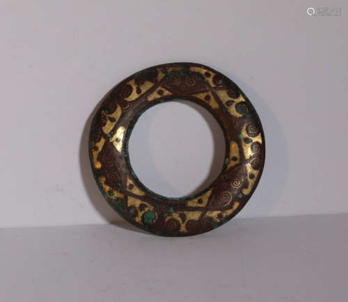 A Bronze Gilt Ring Warring State Period