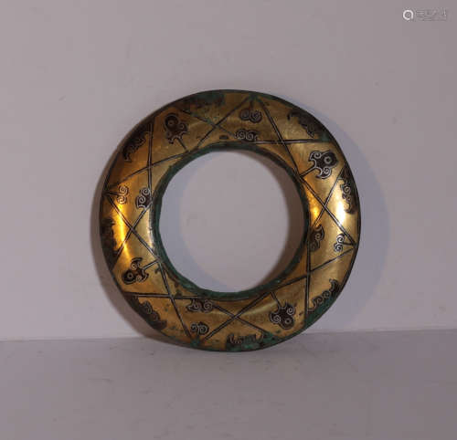 A Bronze Gilt Ring Warring State Period