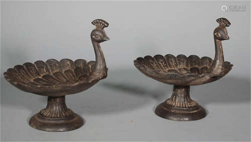 Pair Iron Lamp Tang Dynasty