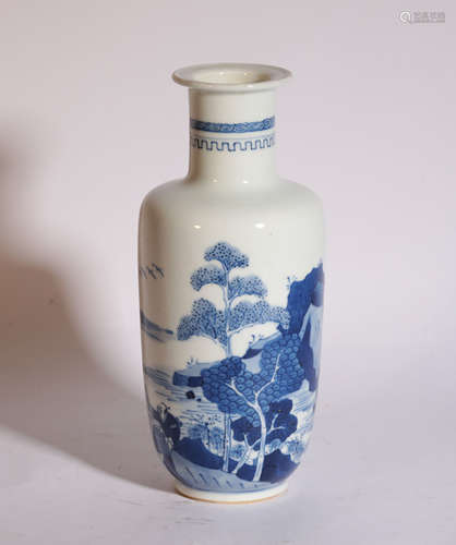 A Blue and White Mallet Vase Kangxi Period