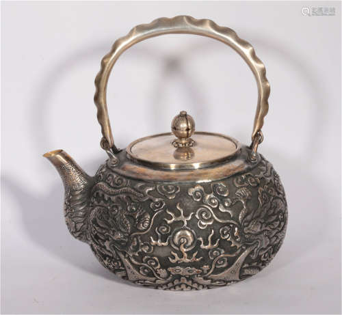 A Silver Teapot Qing Dynasty