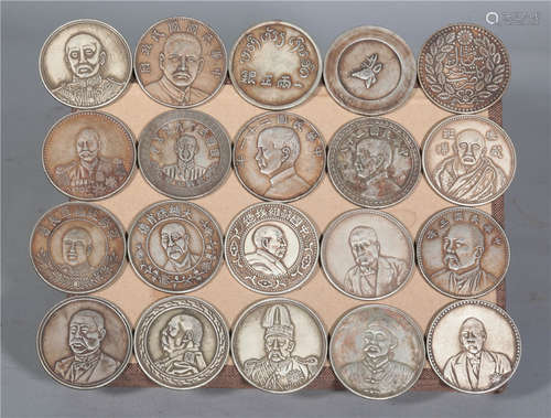 A Group of Twenty Silver Coins