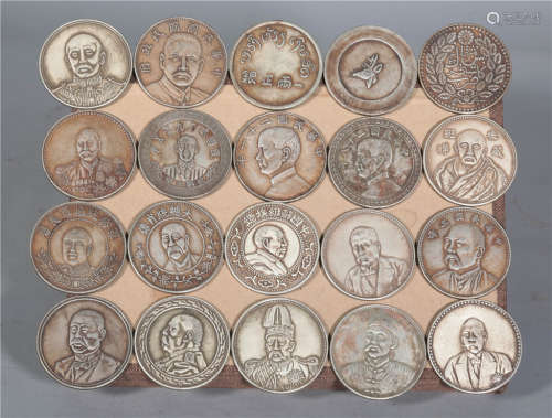 A Group of Twenty Silver Coins