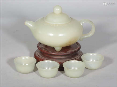 A Set of Jade Tea Service Qing Dynasty