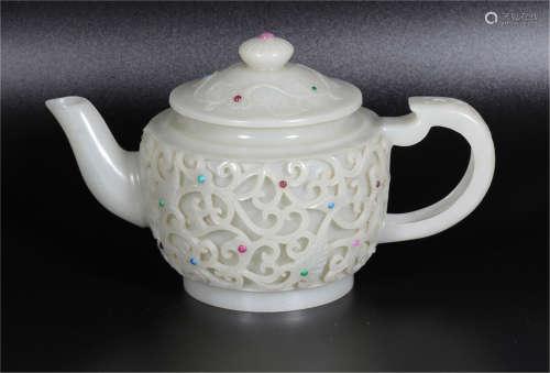 A White Jade Teapot Qing Dynasty
