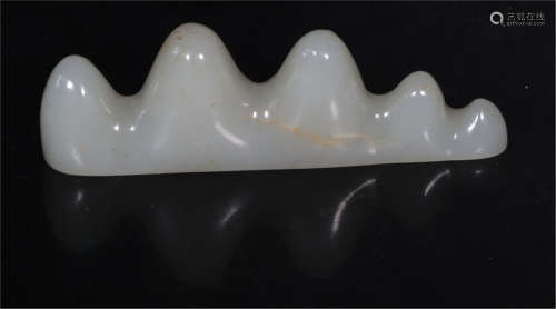 A White Jade Brush Rest Qing Dynasty