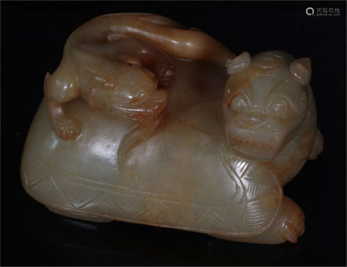 A White Jade Paper Weight Qing Dynasty