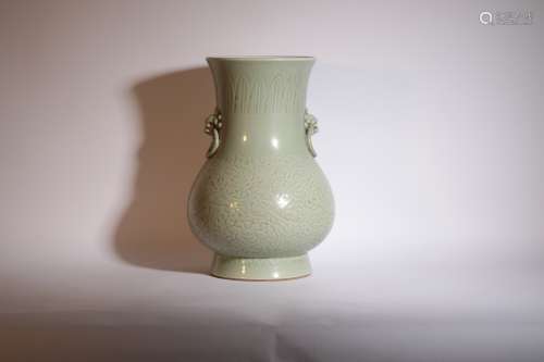 A Celadon Glazed Zun Vase Kangxi Period