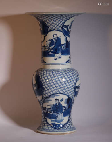 A Blue and White Beaker Vase Langxi Period