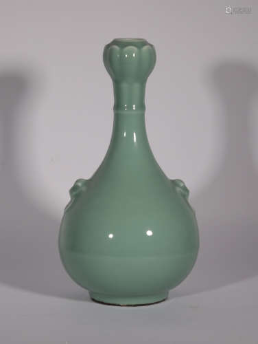 A Celadon Glazed Garlic Mouth Vase Yongzheng Period