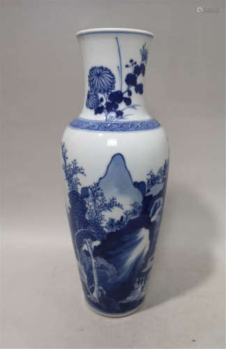 A Blue and White Vase Kangxi Period