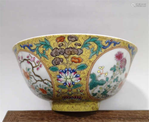 A Famille Rose Bowl Daoguang Period