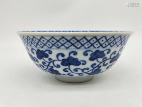 A Blue and White Bowl Qianlong Period
