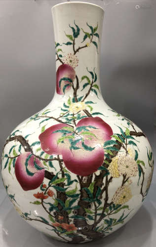 A Famille Rose Vase Qing Dynasty
