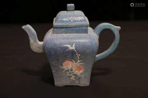 Chinese Late Qing Dynasty Jun Glaze Purple Clay Pot