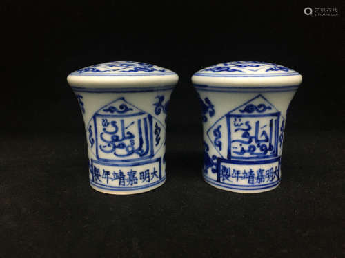 Chinese Pair Of Jiajing Period Painting Axis