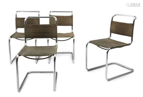 Marcel BREUER & THONET (1902-1981)  - Quatre chaises modèle B33 - modèle créé en [...]