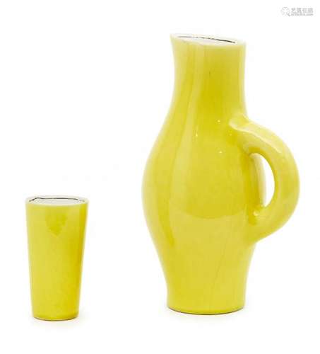 Denise GATARD (1922-2006)  - Une carafe et un verre  - Céramique émaillée  - 31,50 [...]