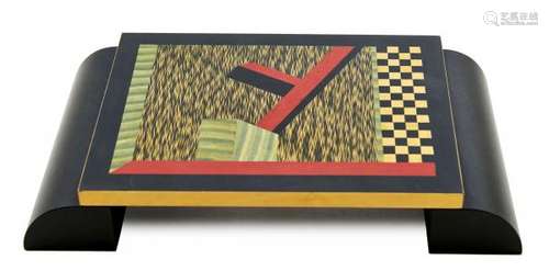 Nathalie Du PASQUIER (Née en 1957)  - Plateau - 1989  - Bois et marqueterie de bois  [...]