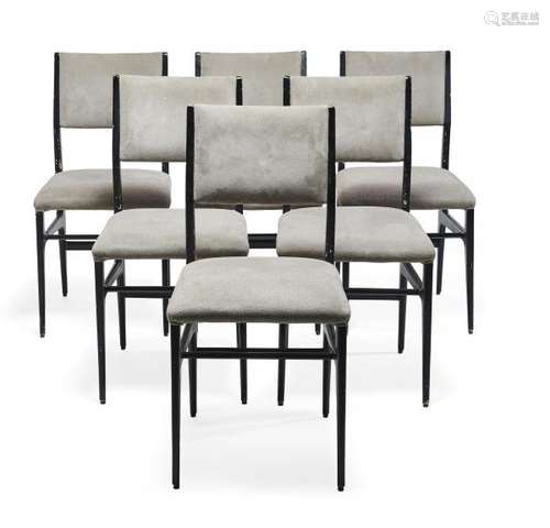 Gio PONTI (1891-1979)  - Suite de six chaises mod. 602 - Création 1954  - Piètement [...]