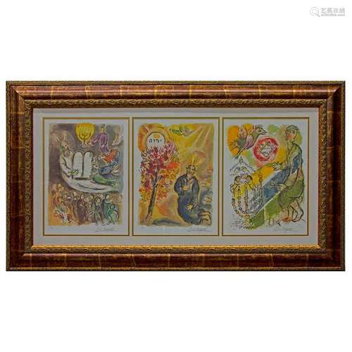 Framed Chagall (1887-1985) facsimiles.