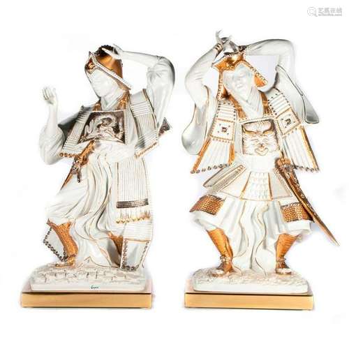 A pair of Carpie porcelain dancers.