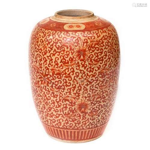 A 19th century Chinese jar.