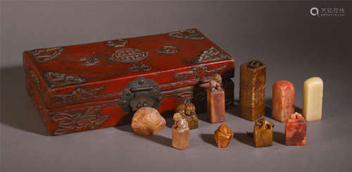 A SET OF CHINESE STONE SEALS