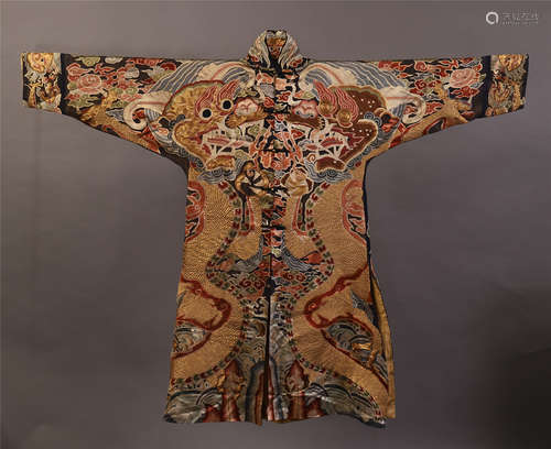 A CHINESE GOLD FILIGREE DRAGON ROBE