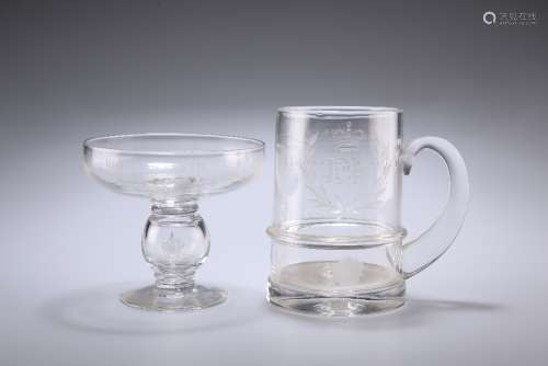 TWO PIECES OF ROYAL COMMEMORATIVE GLASS BY THOMAS GOODE