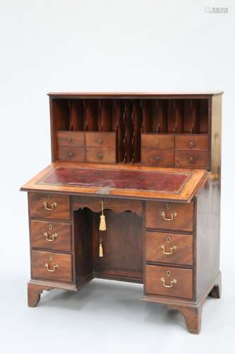 A GEORGE III MAHOGANY FALL-FRONT DESK