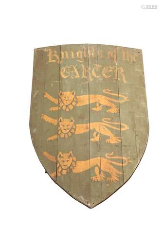 A PAINTED ARMORIAL SHIELD