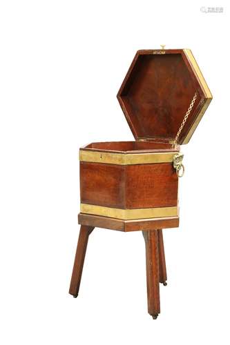 A GEORGE III MAHOGANY CELLARETTE